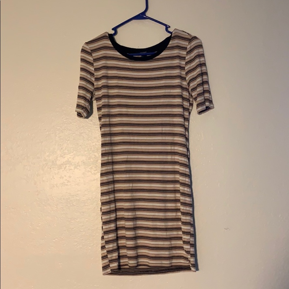 Striped body cone T-shirt casual dress